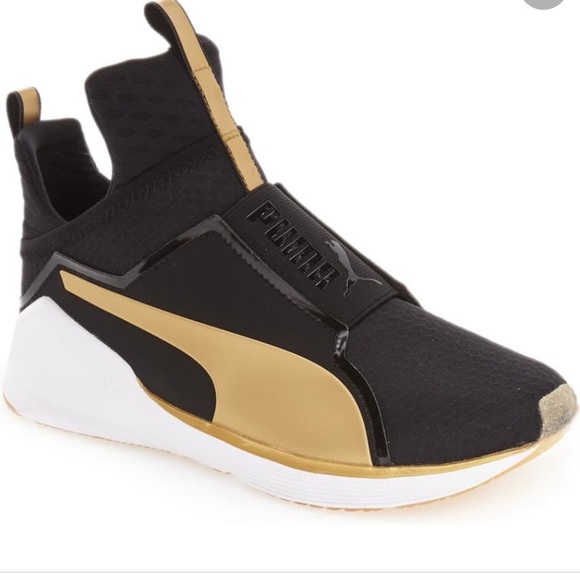 puma fierce gold sneakers